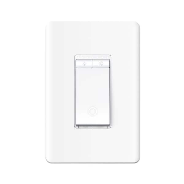 Smart Wi-Fi Light Dimmer Switch with Matter, White, 2-year limited warranty