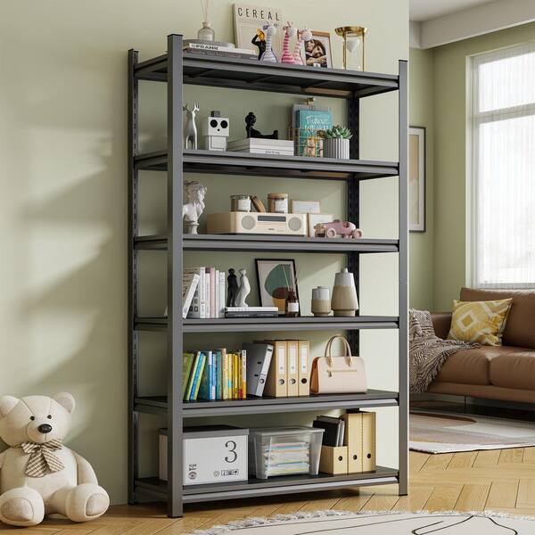 45.27 in.W x 77.44 in.H Shed Shelving 6-Story Metal Shelves