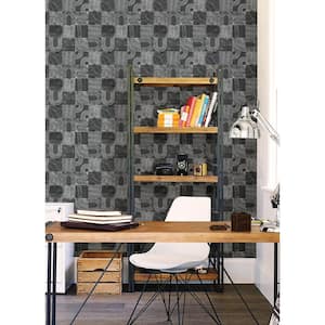 Black Vaughn Geometric Peel and Stick Wallpaper