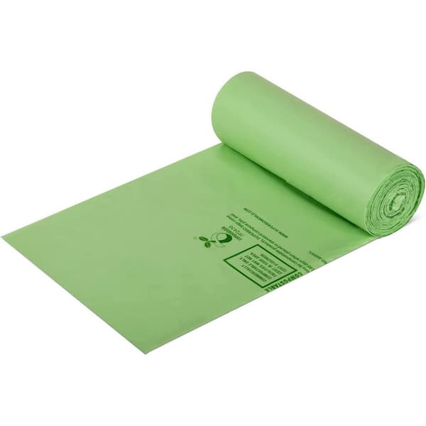 Natur-Bag Compostable Liners Green-Slim 33 Gallons 0.8 mm 33 in. x 40 in. 25 Liners per Roll 8