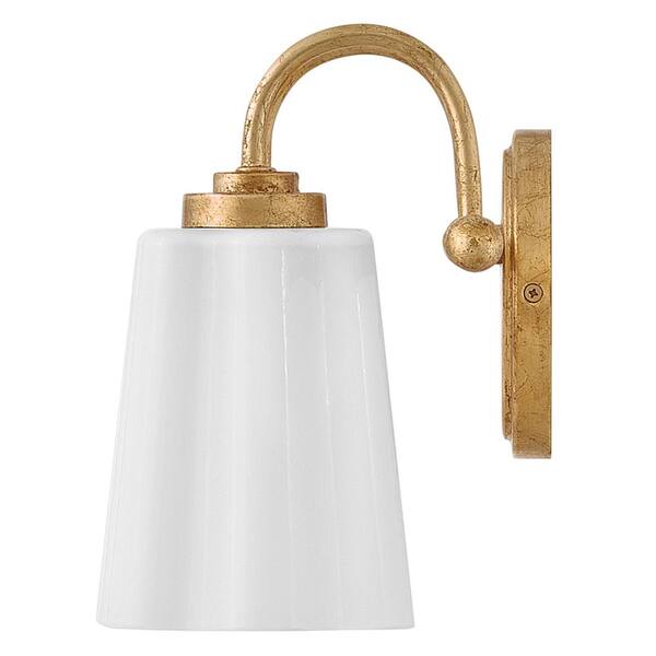 LARK - Honey 13.25 in. 2 Light Distressed Brass Vanity Light