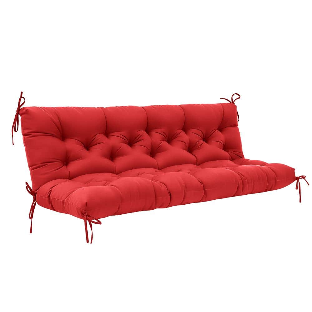 "48""Lx40""W Waterproof Bench Swing Cushion Set High Density Foam Backrest Pad,Red" price history on PriceWatchPro