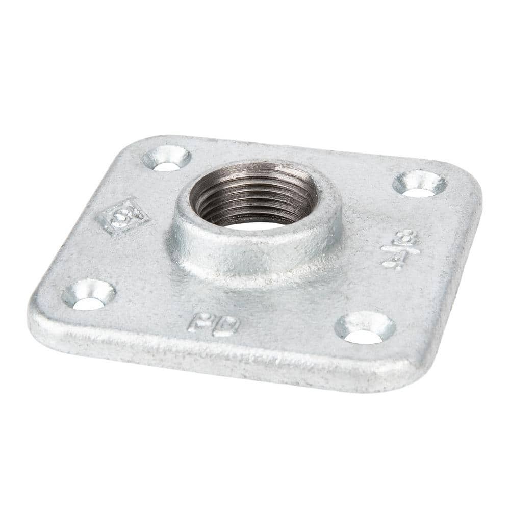 Stz 34 In Galvanized Iron Square Floor Flange Pdg Sqfl 34 The Home Depot