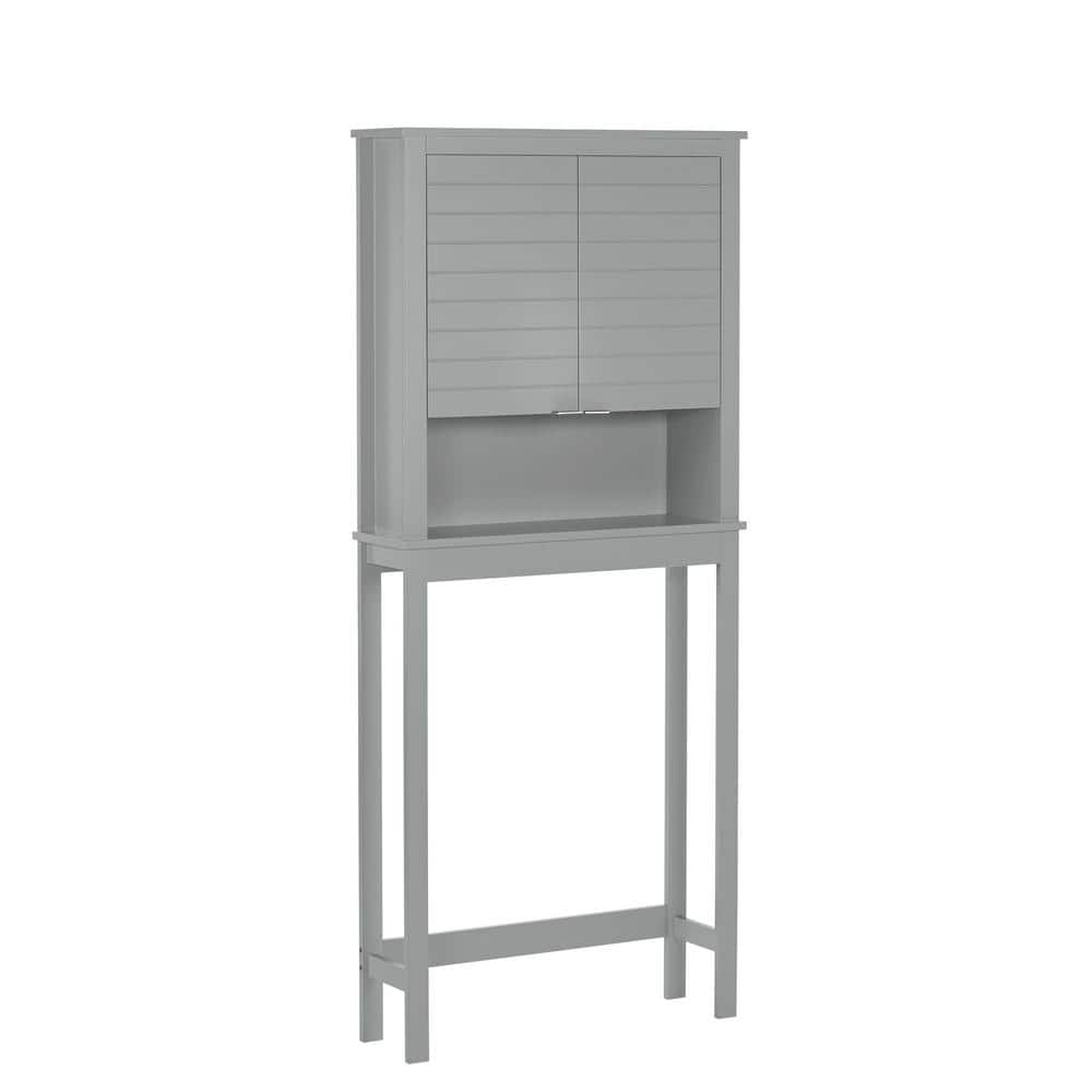 Kleankin 24 Bathroom Under Sink Cabinet With Storage, Pedestal Sink  Cabinet, Adjustable Shelf And Open Bottom Shelf, Grey : Target