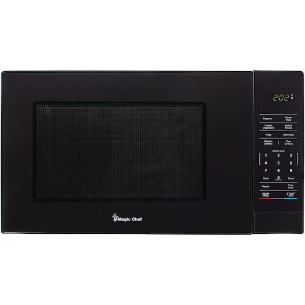 Magic Chef 1 Cu Ft Countertop Microwave In Black With Gray Cavity Hmm1110b The Home Depot Magic Chef 1 Cu Ft Countertop