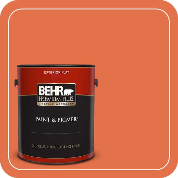 BEHR PREMIUM PLUS 1 gal. Home Decorators Collection #HDC-SM16-03 Mai Tai Flat Exterior Paint & Primer