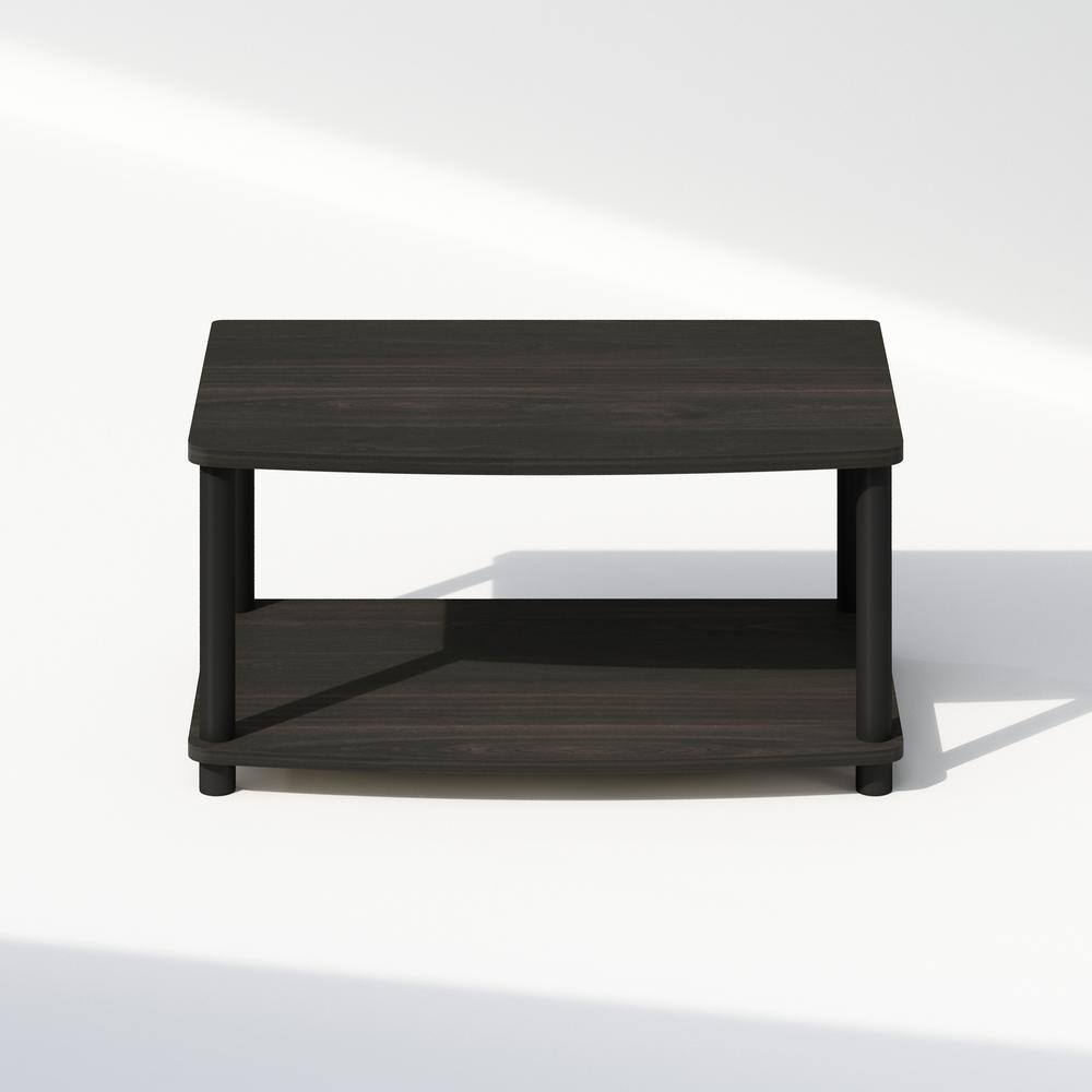 Espresso and Black Composite Wood 24'' Freestanding Printer Stand