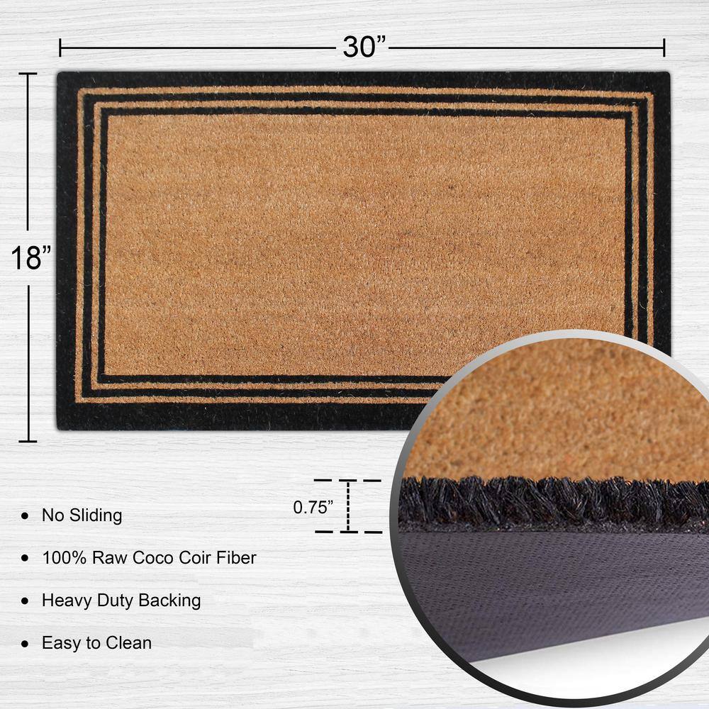 Personalized Classic Border Coir Outdoor Doormat, 18" x 30"