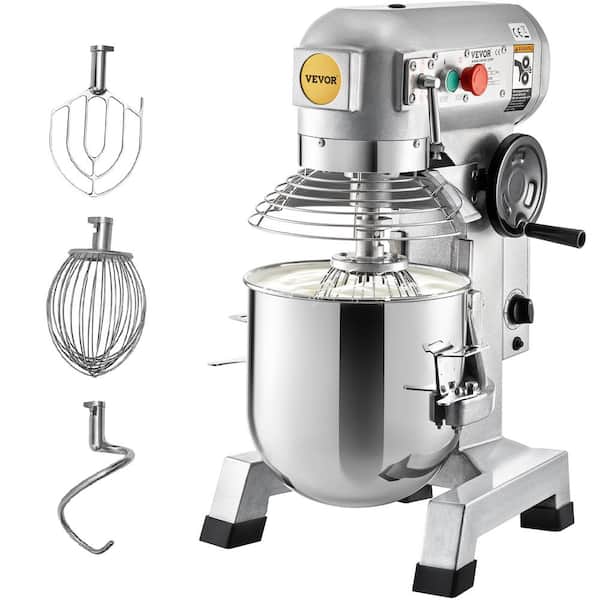 VEVOR Commercial Food Mixer 15qt Commercial Mixer with Timing Function 500W Stainless Steel Bowl Heavy Duty Electric Food Mixer Commercial with 3