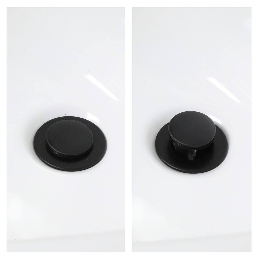 Matte Black Plastic Bathroom Sink Pop-Up Stopper Replacement
