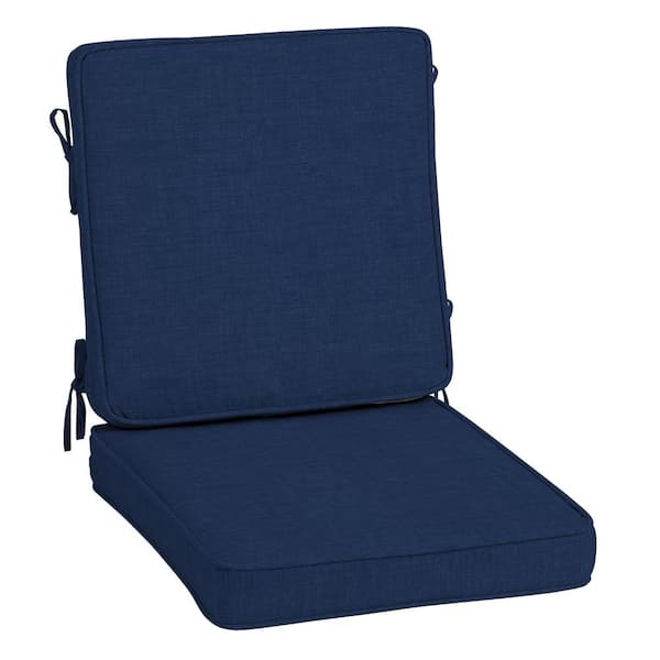 ARDEN ProFoam 20 in. x 20 in. Sapphire Blue Leala Outdoor High Back Dining Chair Cushion