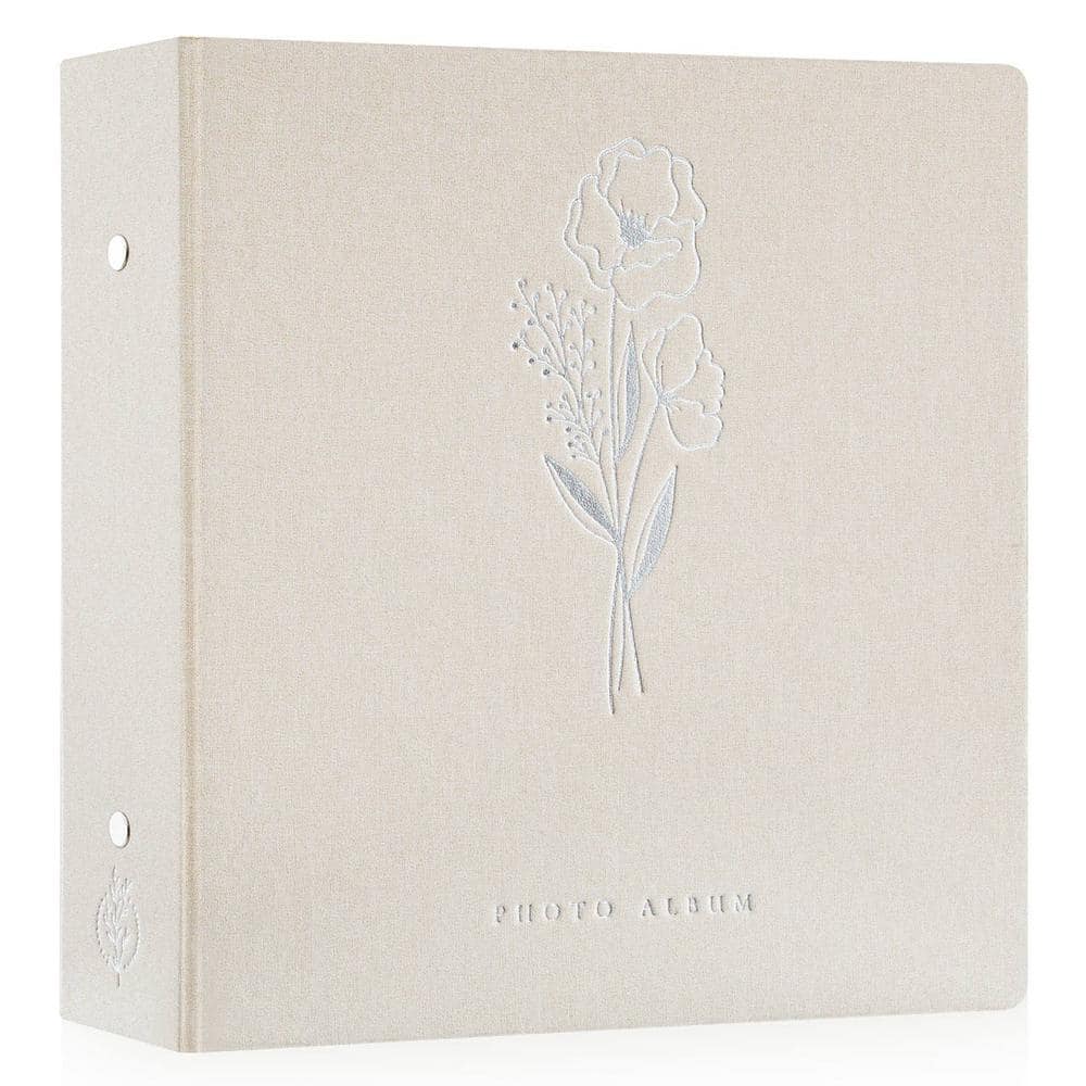4 in. x 6 in. Beige 600-Pocket Photo Album with Linen Cover