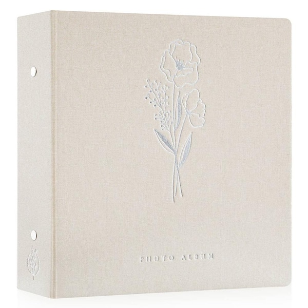 Angel Sar 4 in. x 6 in. Beige 600-Pocket Photo Album with Linen Cover