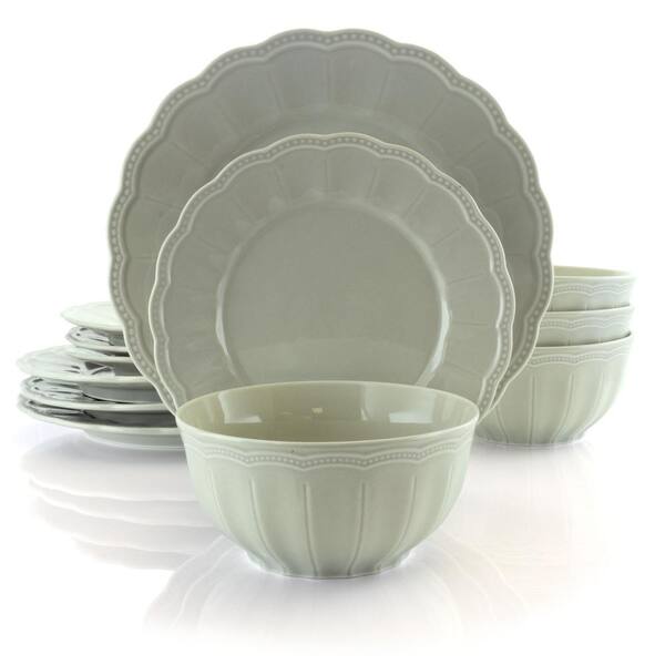 Gibson Ultra 12-Piece Casual Mint Ceramic Dinnerware Set (Service for 4)