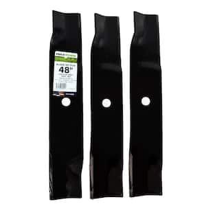 3 High Lift Blades for Many 48 in. Cut MTD, Cub Cadet, Troy-Bilt Mowers Replaces OEM #'s 02005017, 742-04417, 942-04417
