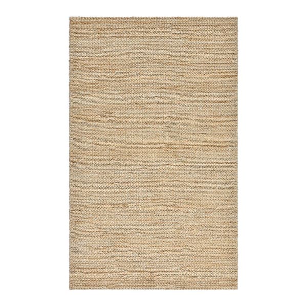 Solo Rugs Wayne Transitional Jute Natural 9 ft. x 12 ft. Hand Woven Area Rug