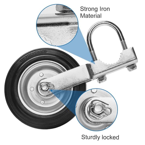 Single Swing Gate Wheel – Fits 1-5/8" Or 2" (1-7/8" OD) Round Gate Frames, 6-Pack