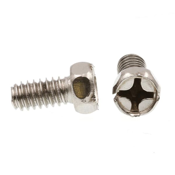Phillips Drive 7/8 Length Flat Head Vented Plain Finish 18-8 Stainless Steel Machine Screw Pack of 10 1/4-20 Threads 