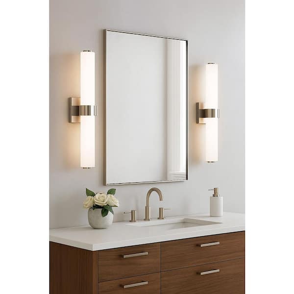 HINKLEY - Aiden 36.00-Watt Integrated Led Polished Nickel Integrated Led Bath Light