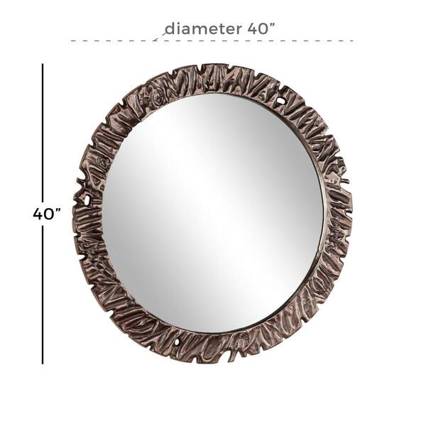Litton Lane Medium Round Mirror 40 In H X 1 5 W 80766 The Home Depot Litton Lane Medium Round Mirror 40 In, 40 Round Mirror