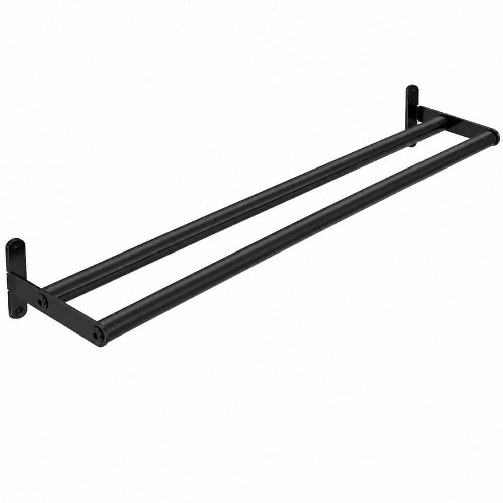 Double 24 in Wall Mounted Towel Bar in Matte Black Stainless Steel for Bathroom Kitchen and Laundry Room price history on PriceWatchPro