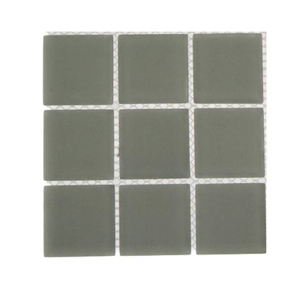 Ivy Hill Tile Contempo Natural White Frosted Glass Tile - 3 in. x 6 in. x 8 mm Tile Sample