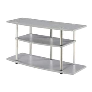 Designs2Go 42 in. W Gray 3 Tier Wide TV Stand