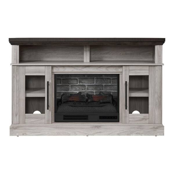 StyleWell Thorncliff 54 in. Freestanding Electric Fireplace TV Stand in  Medium Gray Ash with Charcoal Top HDFP54-58E - The Home Depot