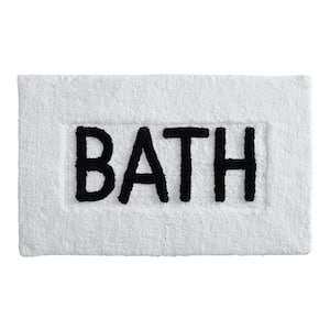 Cotton Bath 21 in. x 34 in. White Bath Rug