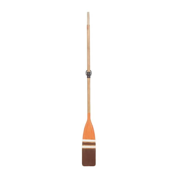 Coastal Wood Novelty Canoe Oar Paddle Wall Decor with Arrow and Stripe Patterns Breakwater Bay Color/Finish: Light Gray/Brown/White