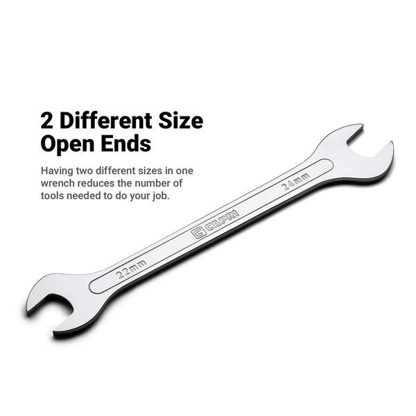 Super-Thin Open End Wrench Set – Metric 10-Piece 8mm To 24mm, Ultra-Slim Design