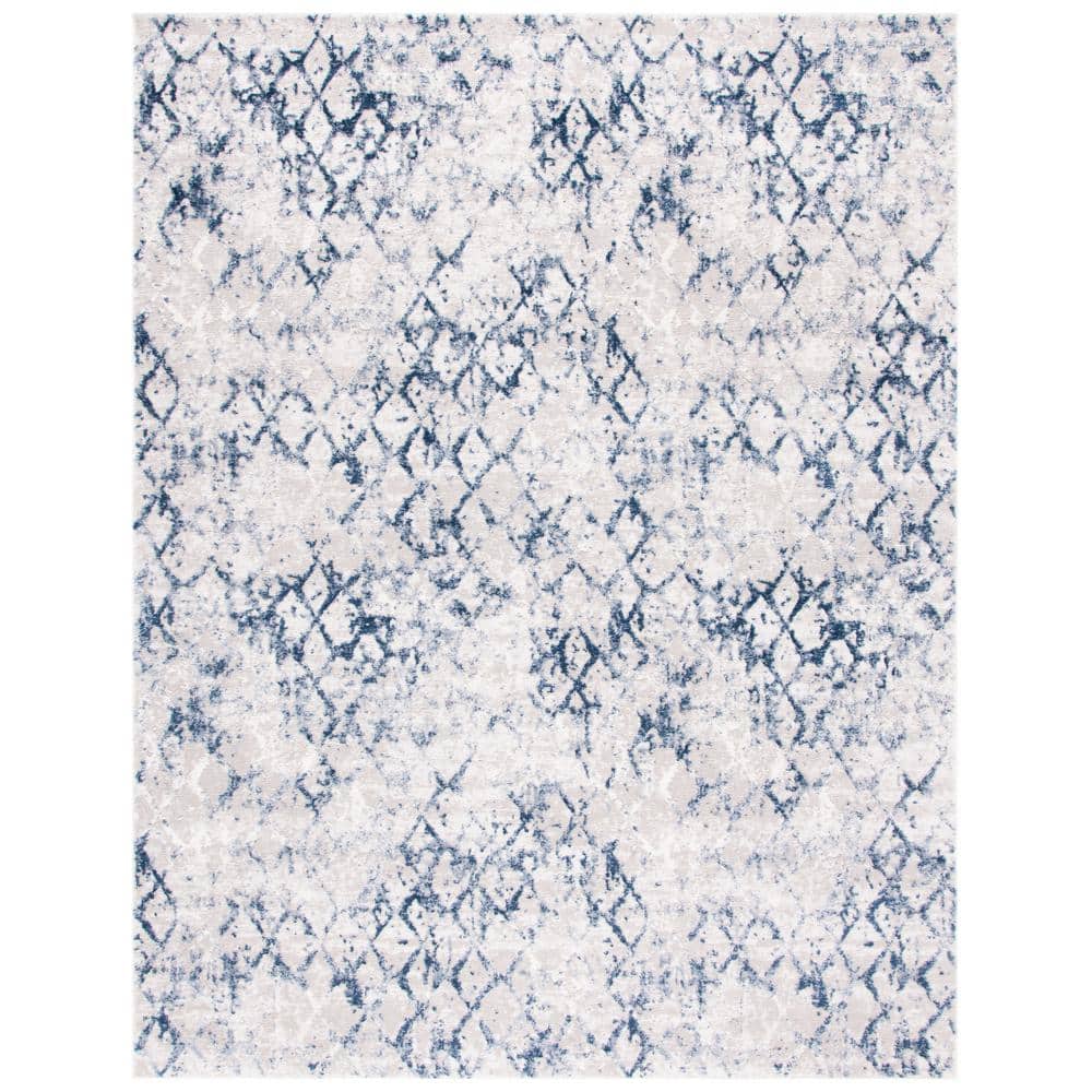 Amelia Gray/Navy 11 ft. x 15 ft. Abstract Diamond Area Rug price history on PriceWatchPro