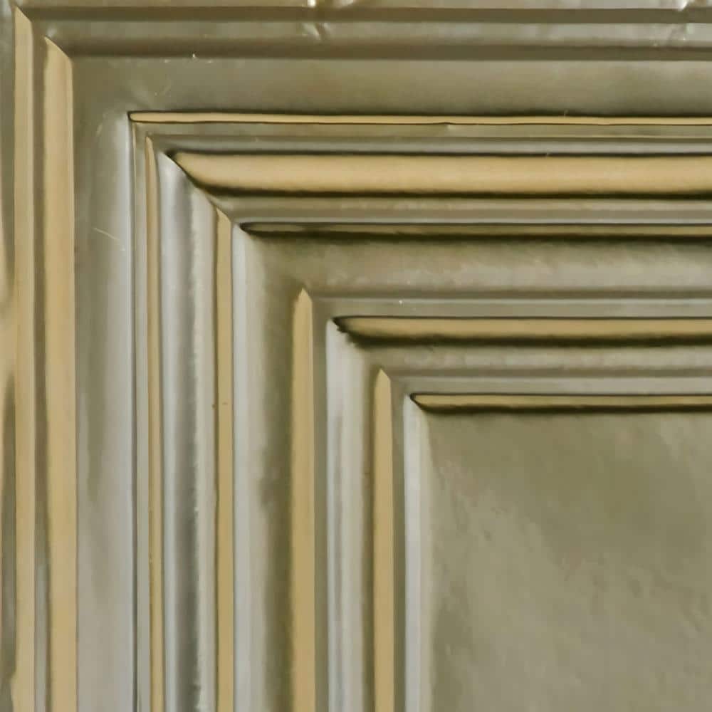 Take Home Sample - Williamsburg Gold Nugget 1 ft. x 1 ft. Decorative Tin Style Lay-in Ceiling Tile (1 sq.ft./case) price history on PriceWatchPro