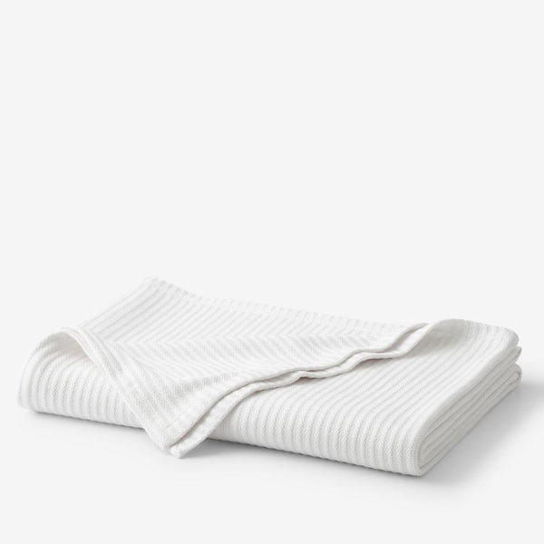 Legends Luxury Egyptian Cotton Collection White Cotton King/California King Woven Blanket