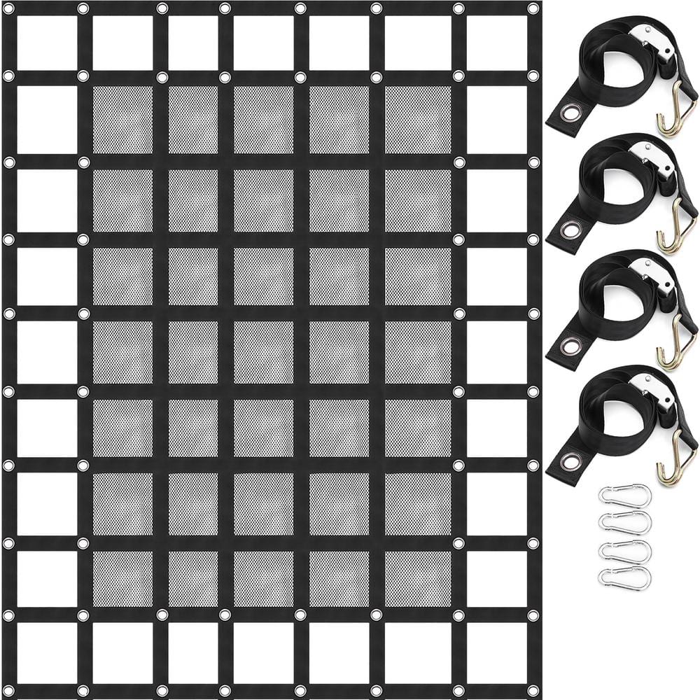 8ft. x 6 .7ft. Cargo Net with Mesh, Cap.1100lbs. Truck Bed Cargo Net with Cam Buckles & S-Hook Chain for Secure items price history on PriceWatchPro