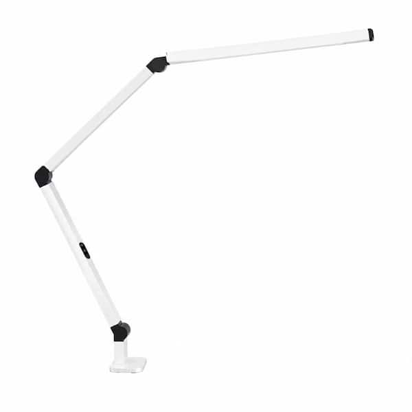 Dual Head LED Clamp Lamp with Adjustable Swing Arm, 4 Color Modes, 5 Brightness Levels, Eye Care Light