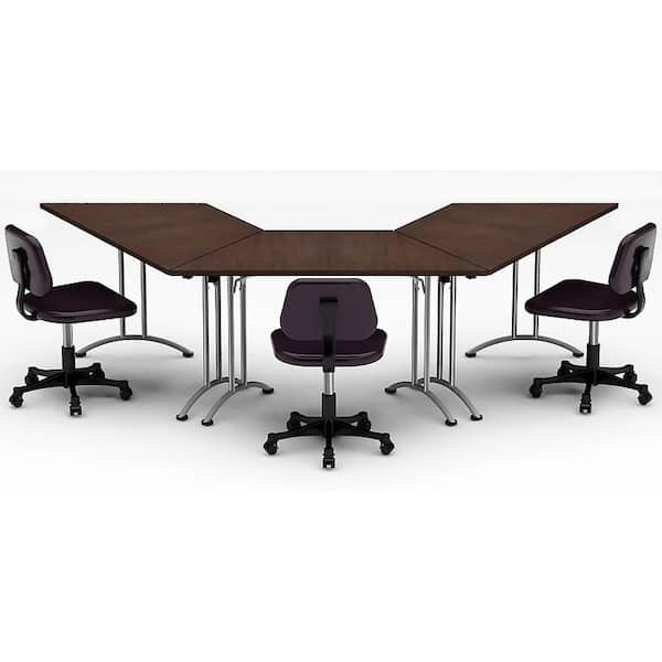 TeamWORK Tables 3-Piece Color Java Conference Tables Meeting Tables Seminar Tables Compact Space Maximum Collaboration