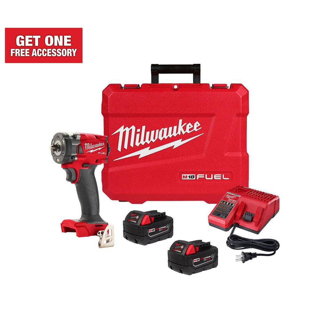 Milwaukee 2755-22 M18 FUEL 1/2-Inch Compact Impact Wrench with Pin