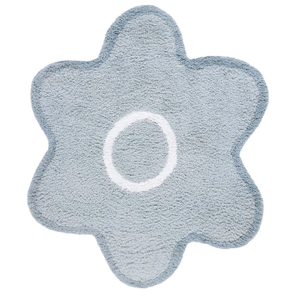 Novelty 6 ft. x 6 ft. Light Gray/Ivory Floral Specialty Area Rug