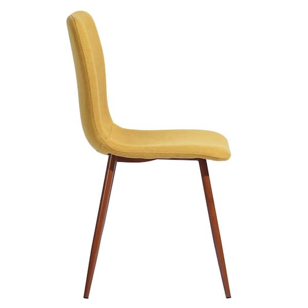 yellow wood dining chairs