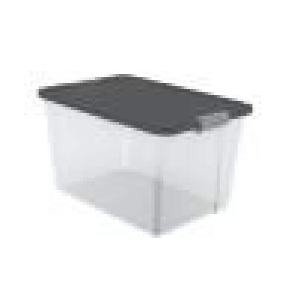 Homz 66 Qt Multipurpose Stackable Storage Bin with Latching Lids, Clear (2  Pack), 1 Piece - Foods Co.