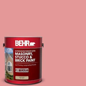 1 gal. #M160-4A Sunset Pink Satin Interior/Exterior Masonry, Stucco and Brick Paint