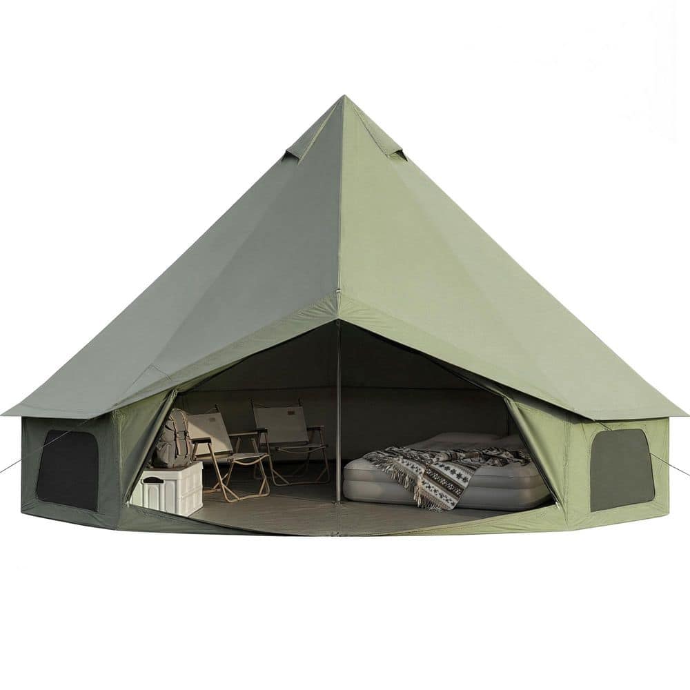 DSNAPE Nomad 4-Person Oxford Cloth Bell Tent with Stove Jack, 4