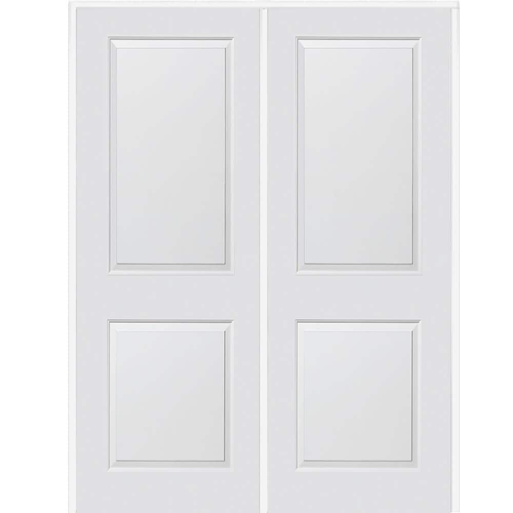 MMI DOOR 60 in. x 84 in. Smooth Carrara Left-Hand Active Solid Core ...