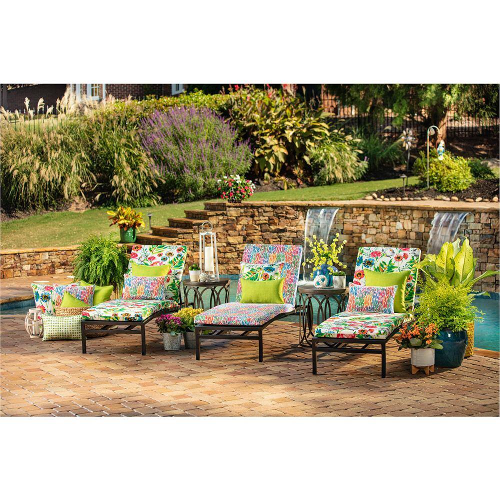 Colorful Abstract Brushstroke Outdoor Throw Pillows, 2-Pack, 16.5"