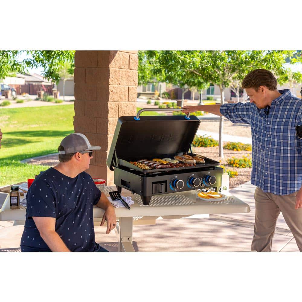 Pit Boss Black 3-Burner Portable Gas Griddle with Ceramic Surface