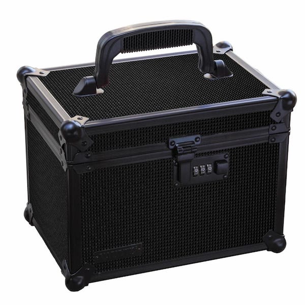 Vaultz Locking Field Box with Tether in Tactical Black