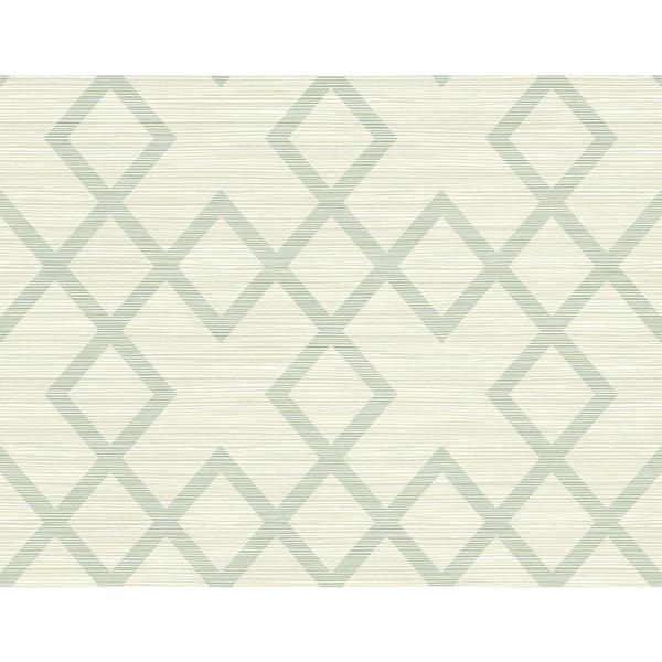 Kenneth James Vana Seafoam Woven Diamond Vinyl Strippable Wallpaper (Covers 60.8 sq. ft.)
