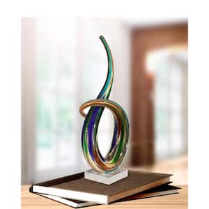14.5 in. Cieza Handcrafted Irregular Art Glass Sculpture