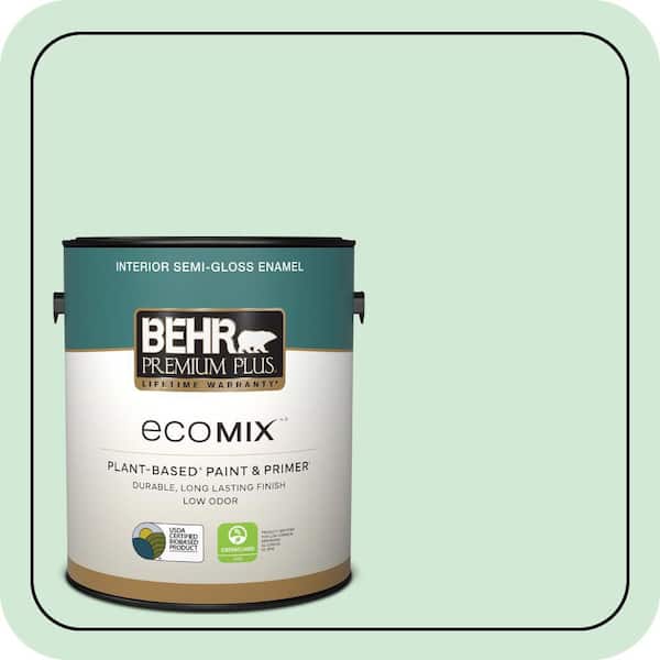 1 gal. #460C-3 Venetian Pearl Semi-Gloss Enamel EcoMix Plant-Based Interior Paint & Primer